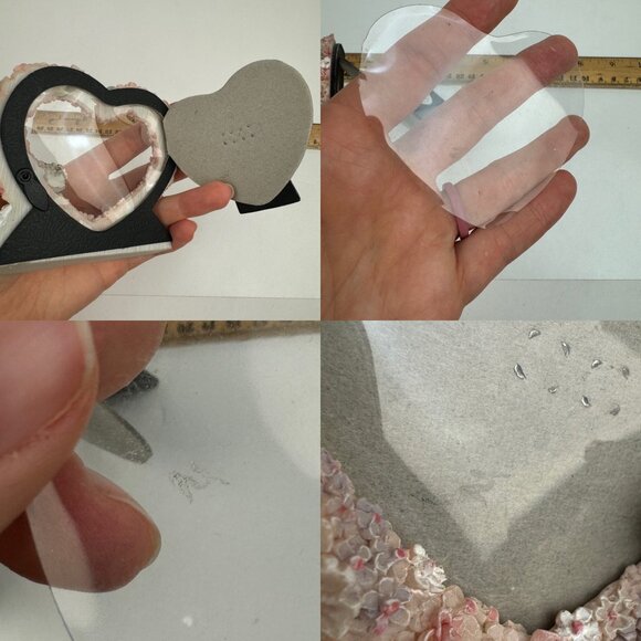 Small Vtg Dreamsicles Cherub Angel Heart Shape Picture You Picture Photo Frame - Picture 5 of 14